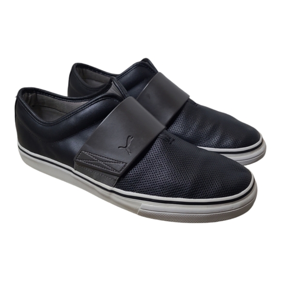Puma Men's EL Rey Cross Perf Leather Black Slip-On Sneakers Size 11 - Picture 12 of 12